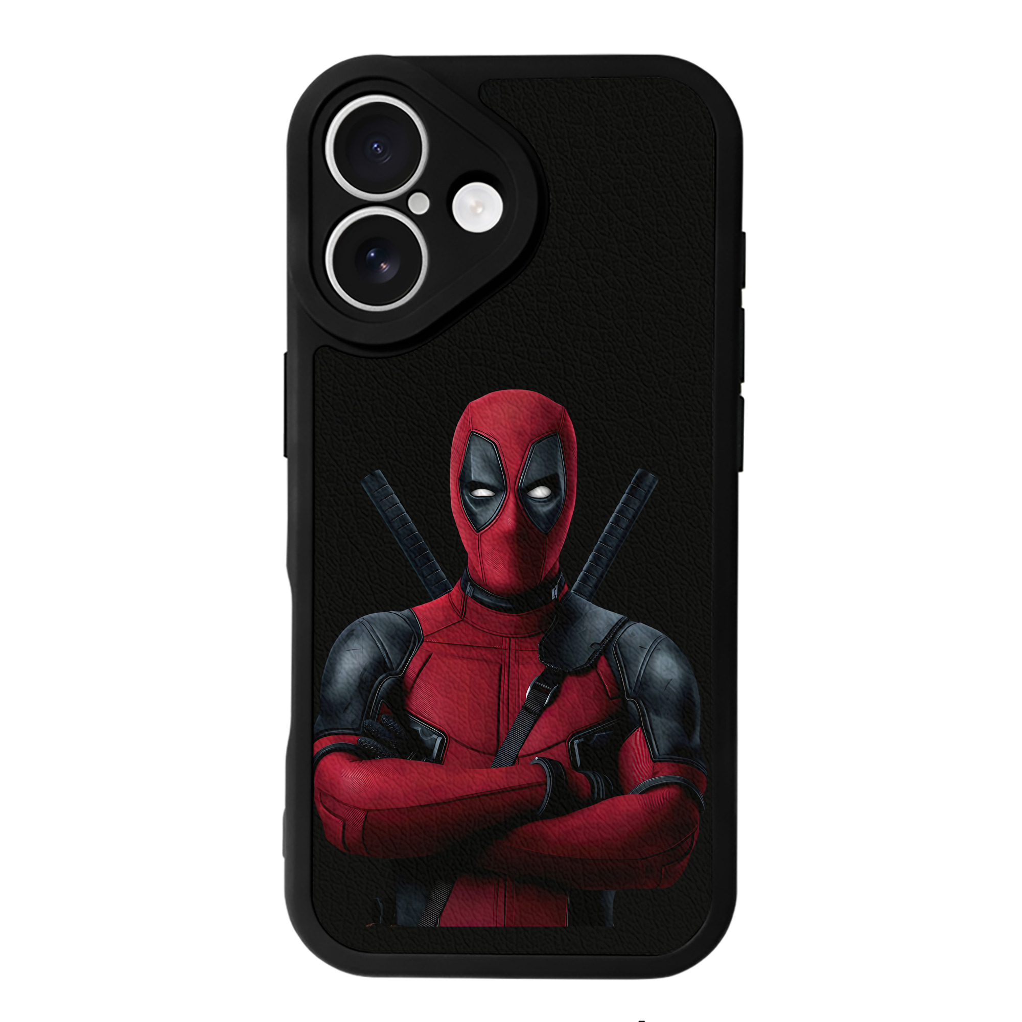 （画像用） Deadpool デッドプール 【iPhone 16シリーズ対応】シリコンスマホケース（レザー調） 材質：シリコン
